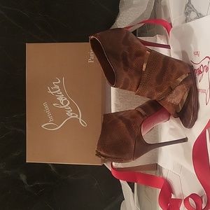Louboutin lizard cachottiere boots